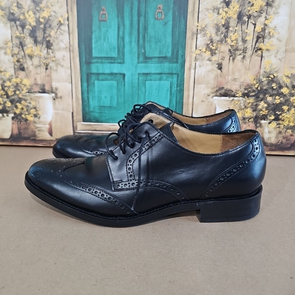 COLE HAAN GRAND OS Dress Wingtip  Shoe Men Black Leather Upper Sz 11.5 C12843